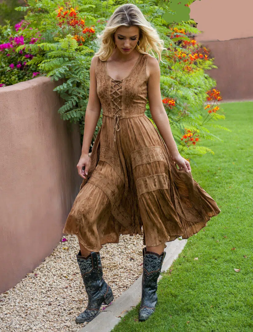 Wild Cowboy Womens Brown Dress Product Image