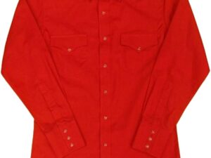 Womens long sleeve Pearl Snap Red shirt Product Image