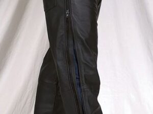 Mens Black Leather Over Pants Product Image