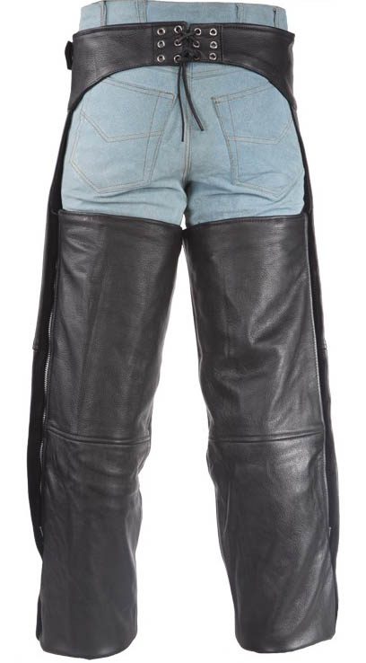 The back view of a women's leather riding pant.
