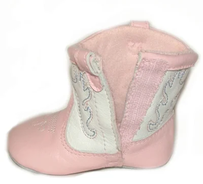 pink and white baby cowboy boots