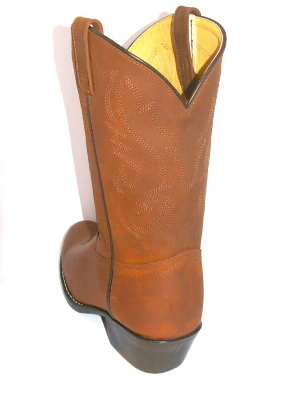 A 6.5 Youth Crazy Horse cowboy boot on a white background.