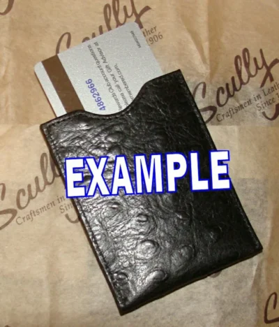 Scully Black Ostrich leather magnetic money clip