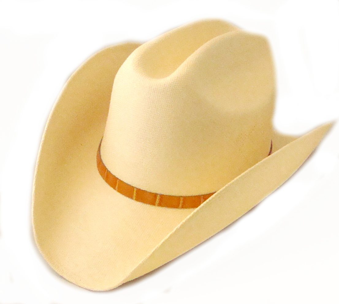 Western White canvas Child Cowboy Hat size 6 3/8 for Kids w/short brim