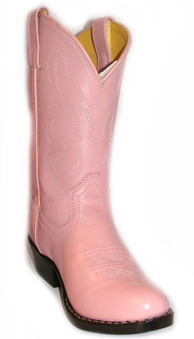 Child size 12 Pink Denver leather cowboy boots