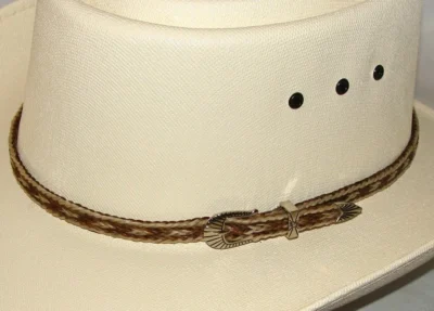 brown horse hair cowboy hat band