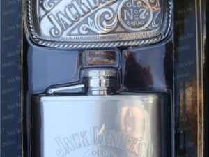 Jack Daniel Stainless Steel Flask Rectangle buckle gift set