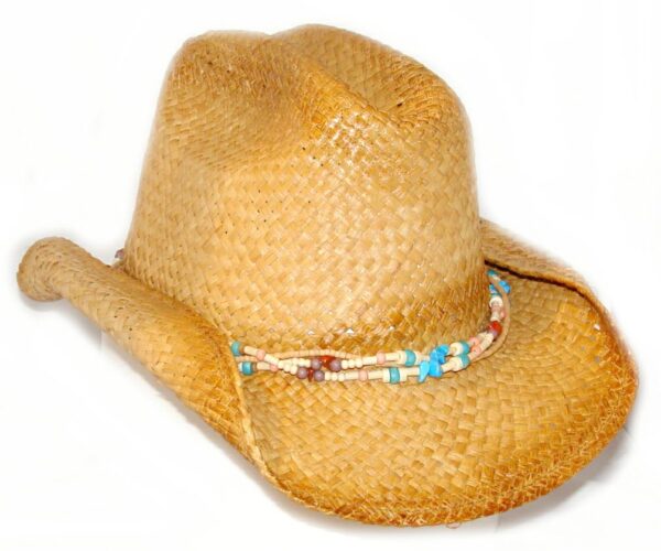Child Beach Comber Raffia Tea stained straw Jr. cowboy hat