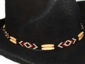Navajo Rust Horse hair natural bone hat band