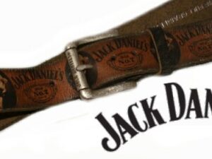 Jack Daniels Brown Vintage Old No7 leather belt