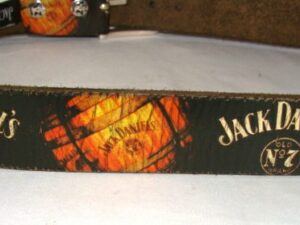 Jack Daniels Brown Vintage Old No7 leather belt