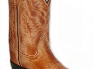 Bomber Tan leather J toe cowboy boots