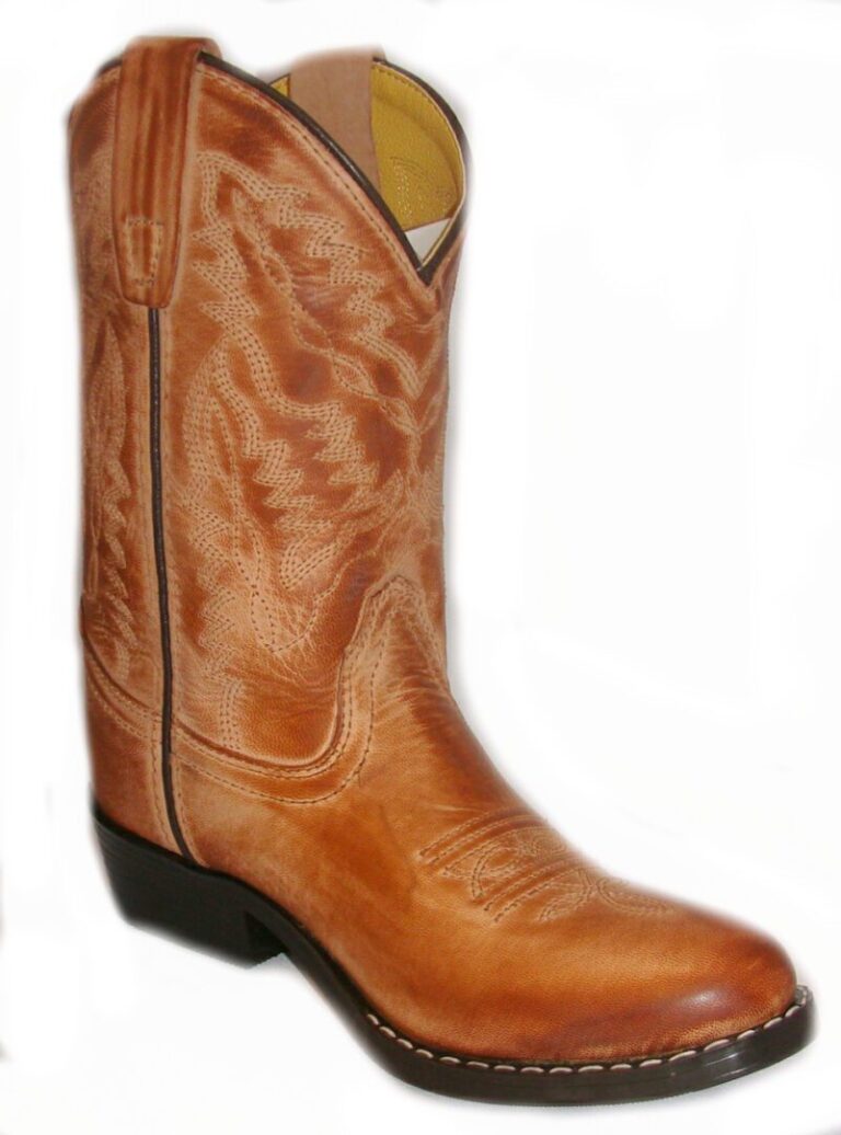 Bomber Tan leather J toe cowboy boots