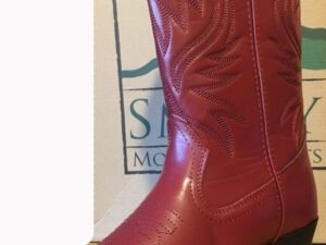 Size 5 Youth Maroon red boot tip cowboy boots