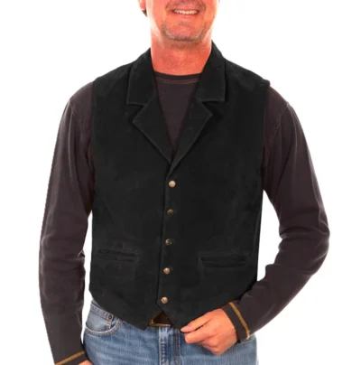 Men suede western Vests