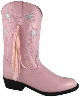 6.5 Youth Crazy Horse pink cowboy boots