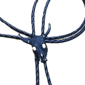 Black Longhorn Bolo Tie - USA Made