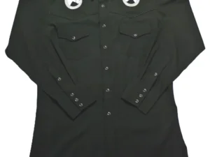 Men's pearl snap Horse Shoe Black Western Shirt