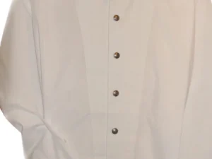 Men's 'Indian head' modified collar White Tuxedo shirt