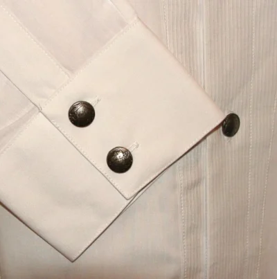 Men's 'Indian head' modified collar White Tuxedo shirt