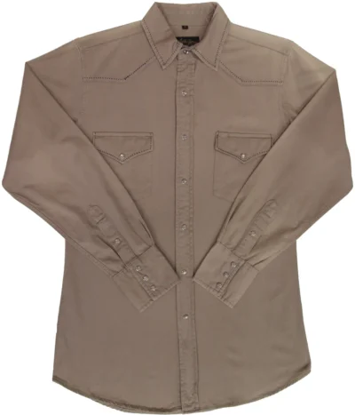 <div class="qsc-html-content"> Men's Cotton Canvas Sand Western Shirt <ul style="list-style: square inside none;"> <li>100% Cotton Canvas</li> <li>PRE-SHRUNK</li> <li>Yoke, Collar stitch accents</li> <li>Size: SM -2XL</li> </ul> </div> <strong>Condition:</strong> New •