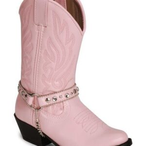 Pink Charleston Studded chain pink cowboy boots