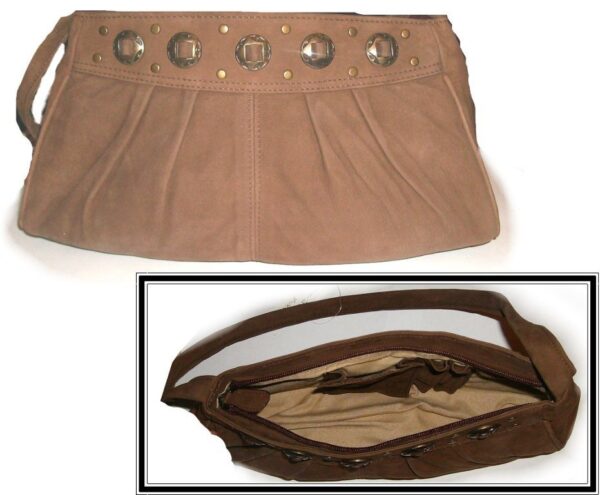 Nubuck brown leather western purse by Abilene Boots