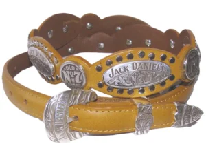 Jack Daniel Old No.7 Studded Whiskey Leather Belt for women