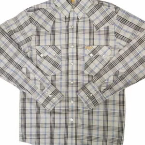 Men's White Horse brand Ranch Blue Stripe Cotton western shirt