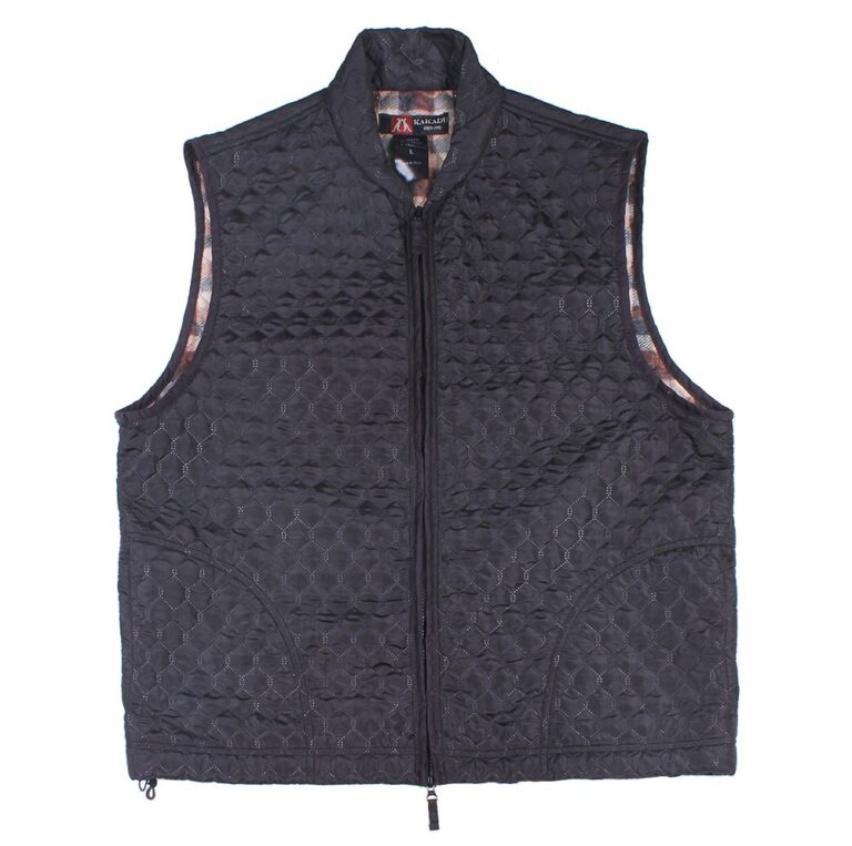 Fleecy plaid Button In Liner Vest for Kakadu brand jackets