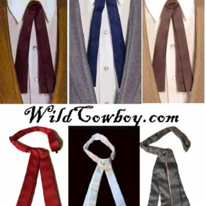 9" Double Panel Western String Tie - Old West Style - USA Made