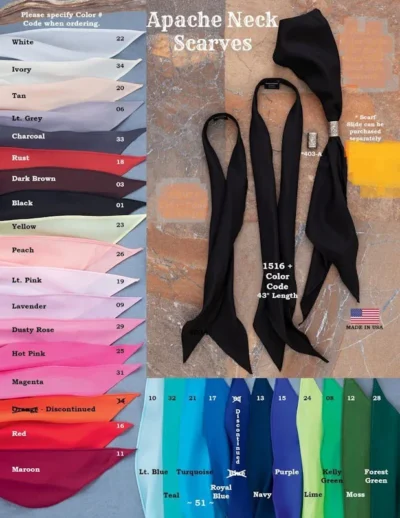 USA MADE Western neck scarves in colors