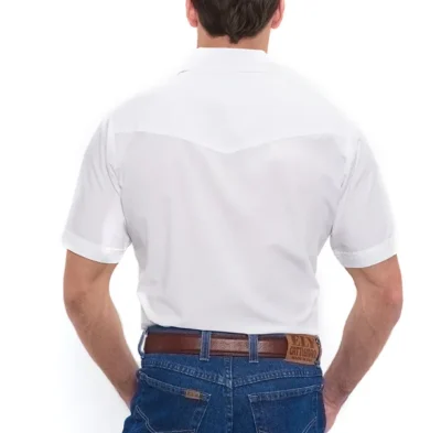 <div class="qsc-html-content"> Mens Short Sleeve Pearl Snap White Western Shirt <ul> <li>65% poly, 35% Cotton</li> <li>Pearl Snaps</li> <li><strong>SM-4XL</strong></li> </ul> </div> •