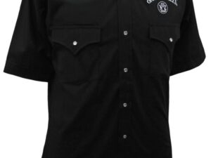Mens Short Sleeve Jack Daniels Logo Black Western Shirt