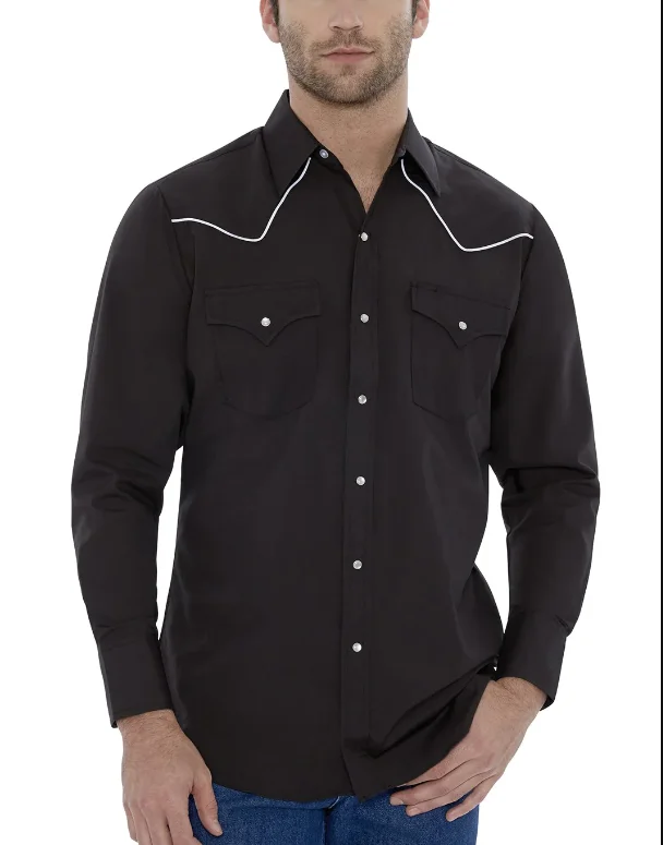 Men's Retro Piped Western Shirts Categories • The Wild Cowboy