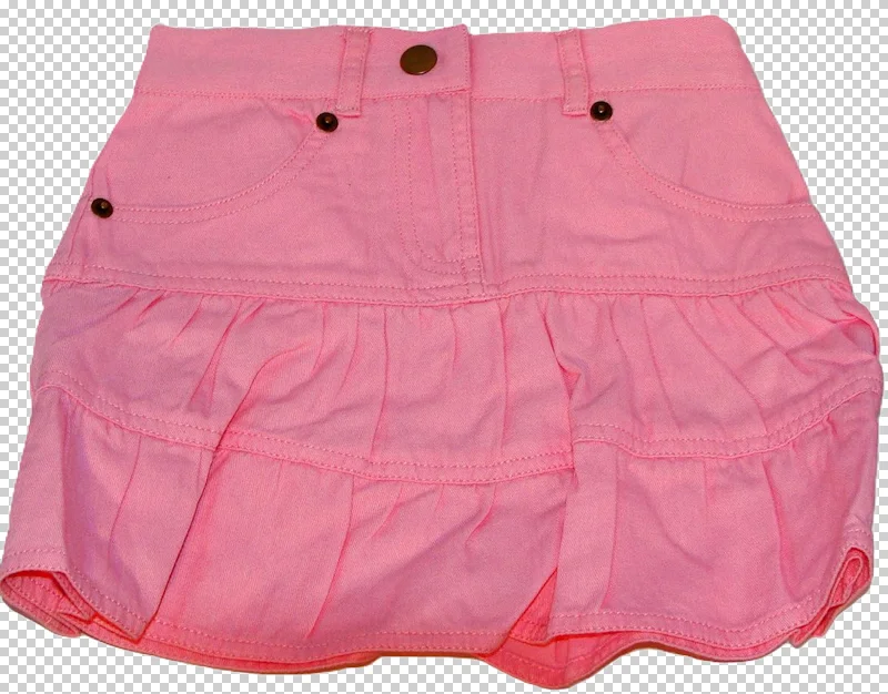 pink denim kids western skirt