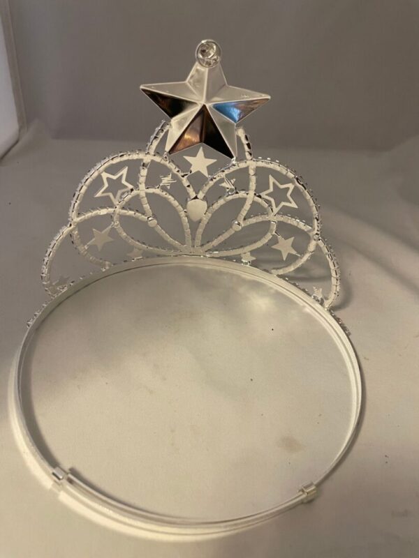 A "North Star" Silver plated Cowgirl hat crown rhinestone tiara with a star on it.