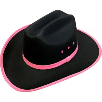 pink and black cowboy hat for kids