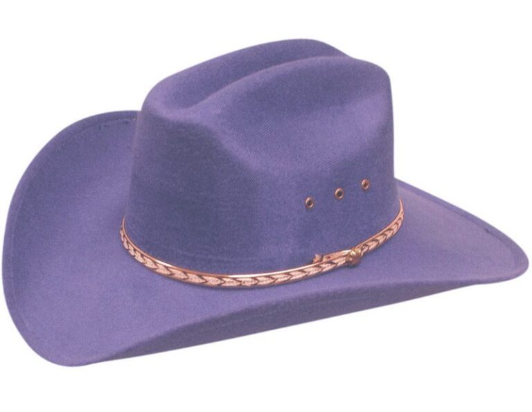 Purple Summit Faux felt traditional cowboy hat Image