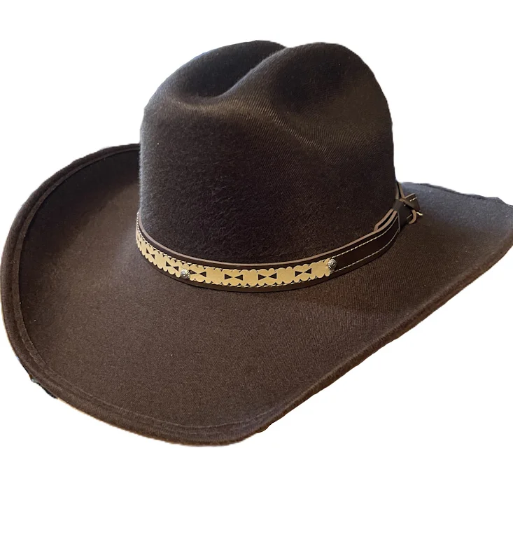 brown felt cowboy hat