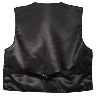 kids black leather western vest