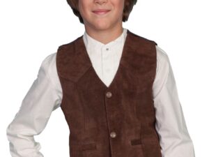 Scully Kids Expresso Boar Suede Western vest Product Image