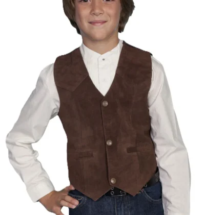 kids suede western vest