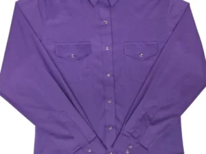 women's Purple pearl snap western shirt