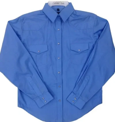 Women's Wedgewood Blue Pearl Snap western shirt