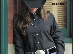 rhinestone black western shirt