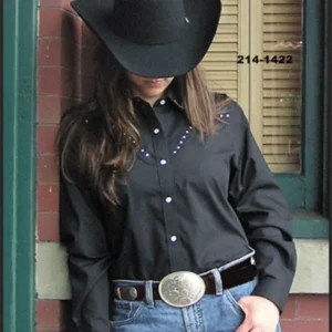 rhinestone black western shirt