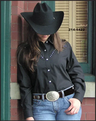 rhinestone black western shirt