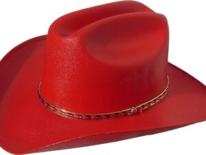 Toddler to Child Canvas Straw RED Cattleman Cowboy Hat