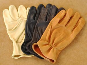 Deerskin leather western riding Roper gloves USA made